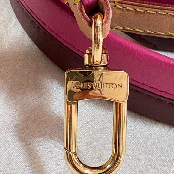 LOUIS VUITTON Cluny BB Shoulder Strap Color Pink Brown Leather Authentic - Picture 3 of 6